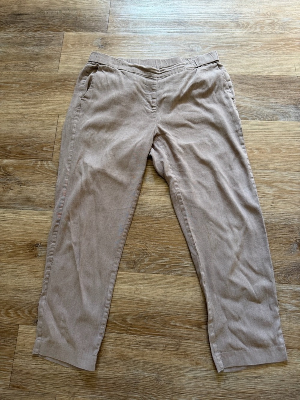 J. Jill Women’s Khaki Linen Stretch Chinos — Light Brown
